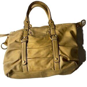 B makowsky leather Women’s handbag Gold Yellow Metal Hardware Touch Medium Bag